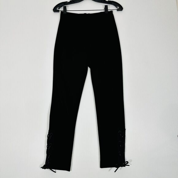 Rag and Bone Black Simone Lace Up Knee to Ankle High Rise Pants Size 2 NWT $325 - Picture 1 of 7